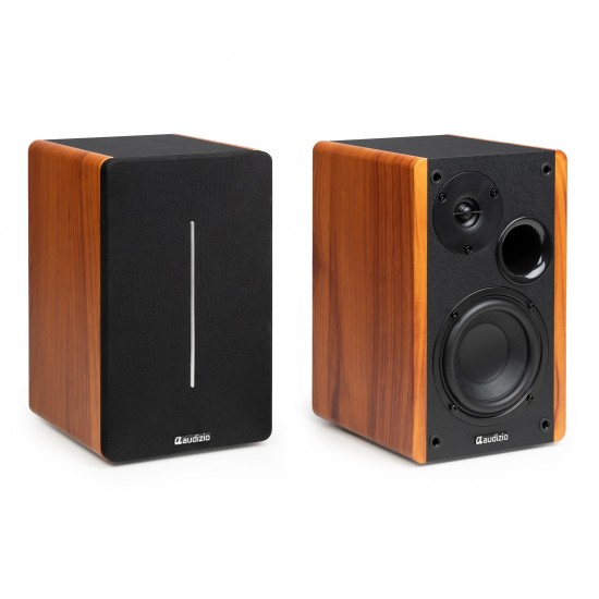 Actieve Bookshelf Speakers 120W – Bluetooth HiFi Speaker Set (Hout)