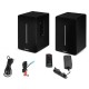 Actieve Bookshelf Speakers 120W – Bluetooth HiFi Speaker Set (Zwart)