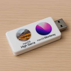 MacOS High Sierra + Monterey op 64GB USB stick